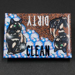Tortoiseshell Calico Cat Dishwasher Magnet Kitchen